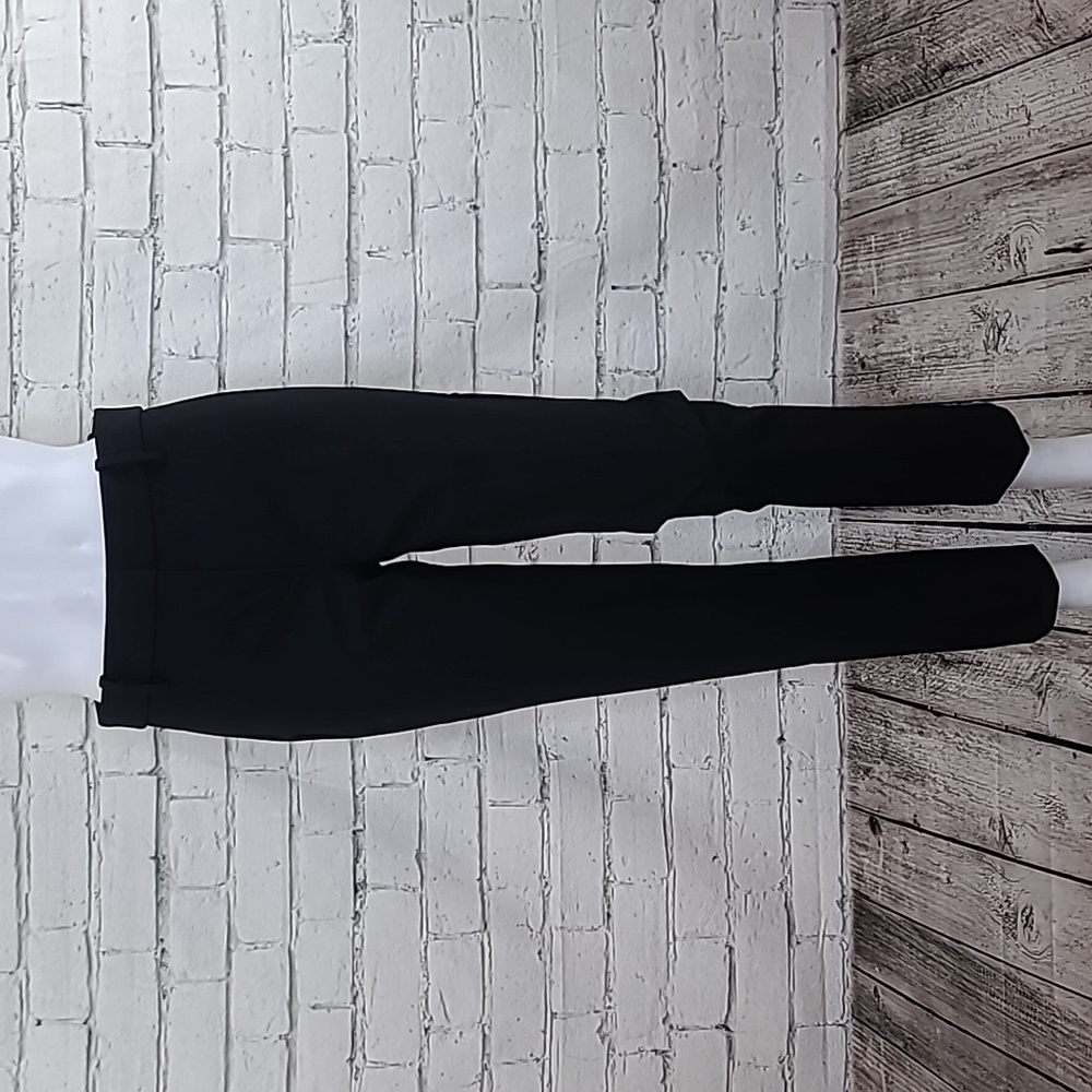 J Crew Petite Mid-Rise Slim-Fit Straight Full-Length Trouser Pant in Black NWT